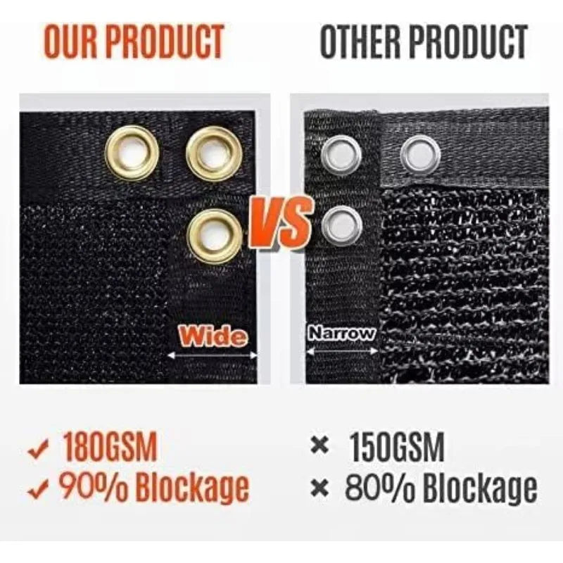 180GSM 6ft x 50ft Fence Privacy Screen Heavy Duty Fence Cover Garden Wall Backyard Black table and chairs set