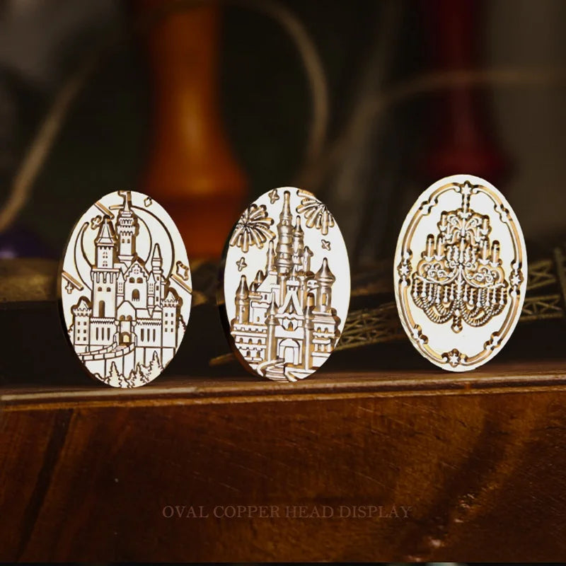 Wax Seal Stamp Vintage Halloween Personalized Wedding Stamp Old Castle Wax Seal Stamp Craft Supplies Stamp and Die Sets HCZ042