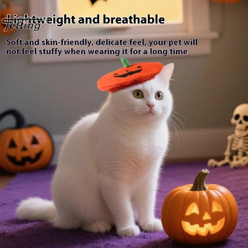 1Pcs Cute Pet Halloween Dog Cat Costume Small Dogs Cat Cosplay Bat Pumpkin Headgear Hat Pet Supplies