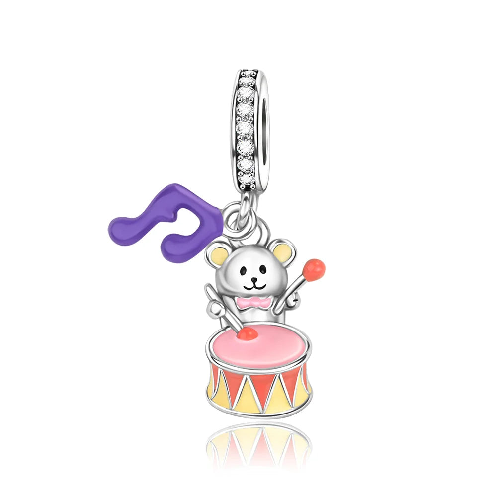 Original 925 Sterling Silver Charms Bag Earphone Magic Cube Watch Games Console Bead Pendant Fit Bracelet Necklace Jewelry