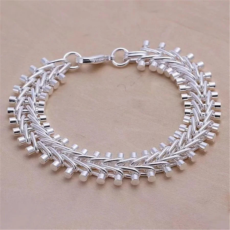 High Quality 925 Sterling Silver Fashion Multiple Styles Bracelet Chain For Women Fashion Wedding Party Beautiful Jewelry Gift