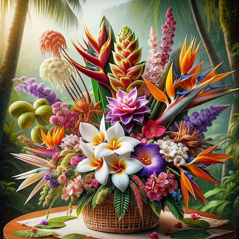 Huacan 5D Landscape Diamond Painting Flower Series Art Picture Full Square/round Rhinestone Embroidery Set Wall Decor