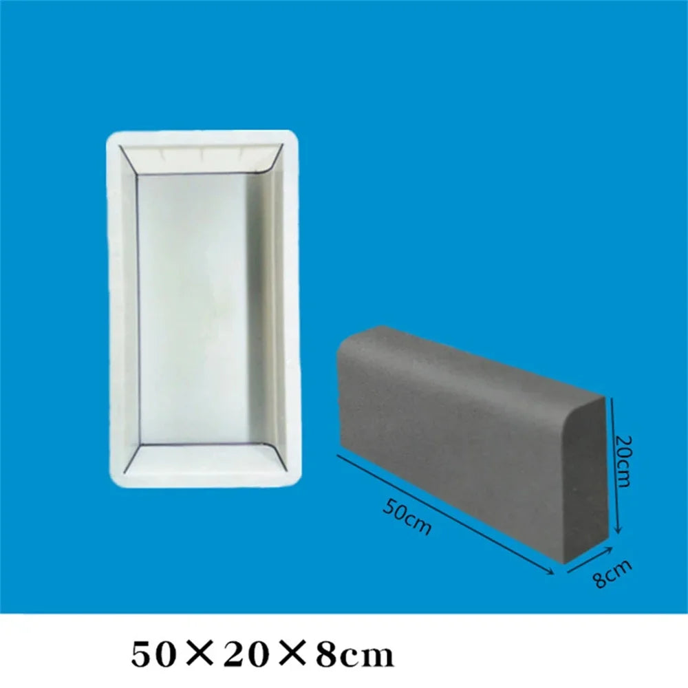 Road Curb Stone Plastic Mold Roadedge Arc, Cement Brick, Plastic Mold Stone, Roadside Stone, 50cm Long Line