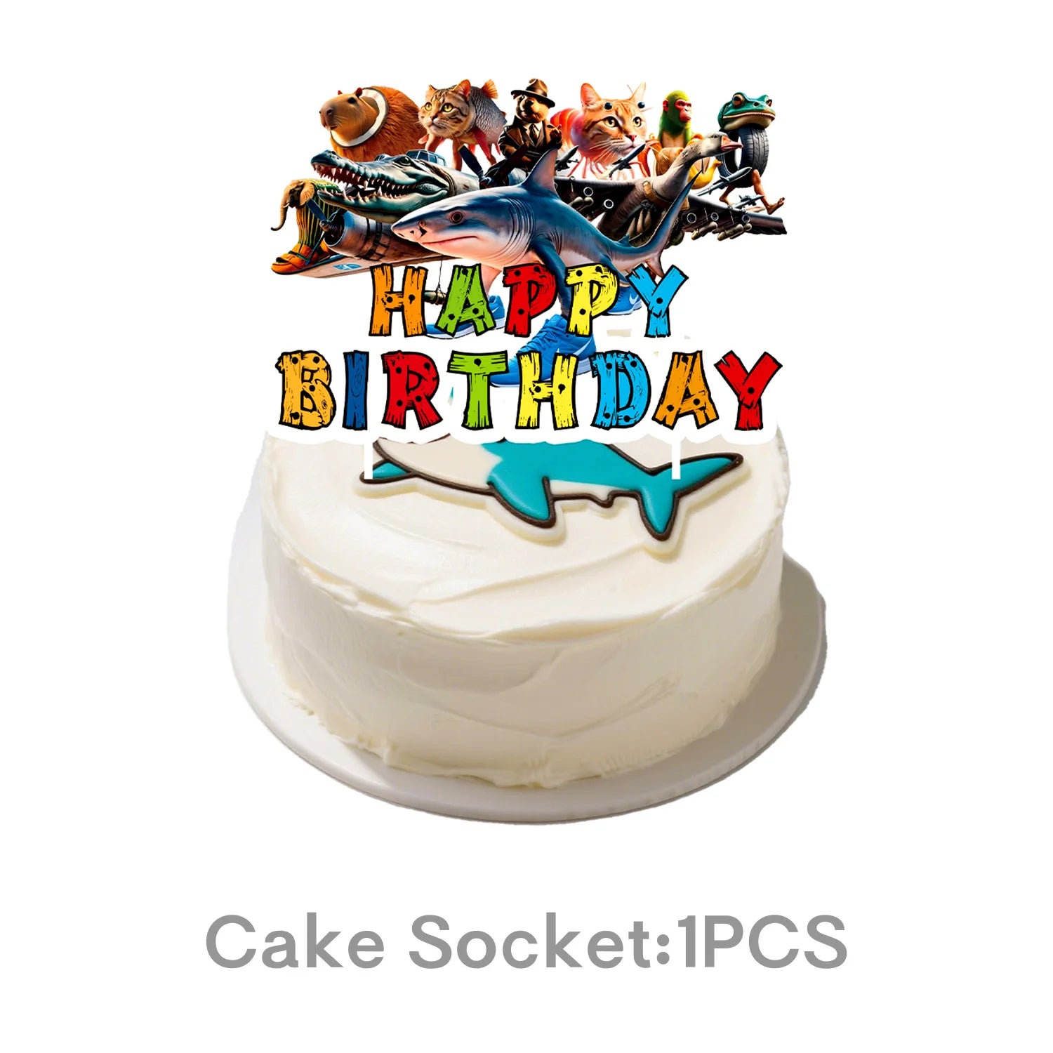 New Italian Brainrot Tablecloth Decorations Tung Tung Sahur Tralalo Theme Table Cover Tableware Set for Kids Birthday Party Gift