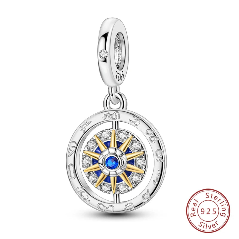 100% Real 925 Sterling Silver Classic Devil's Eye Charms Beads For Women Fit Original Qikaola Bracelets Fine DIY Jewelry Making