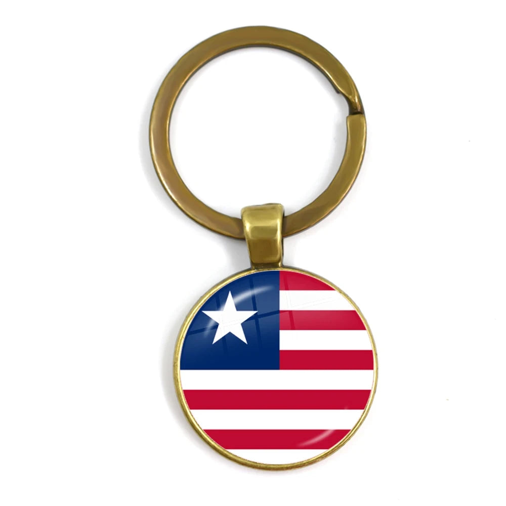 South Africa,Mozambique,Liberia,Cameroon,Cape Verde,Papua New Guinea,Algeria,Belgium,Portugal National Flag Keychains For Gift
