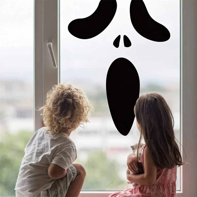 Halloween Ghost Door Stickers, Spooky Wall Decals for Indoor Outdoor Decor, Perfect for Halloween Party Decoration