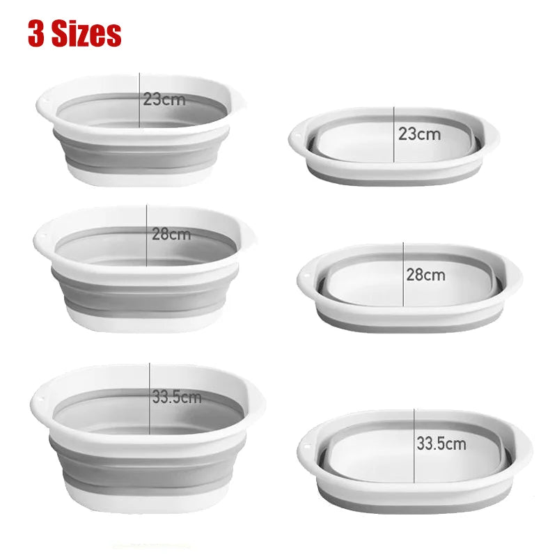 Folding Bowl Foot Bath Portable Wash Basin for Travel Silicone Folding Bowl Pedicure Tubs Foldable Basin Portable Foot Bath