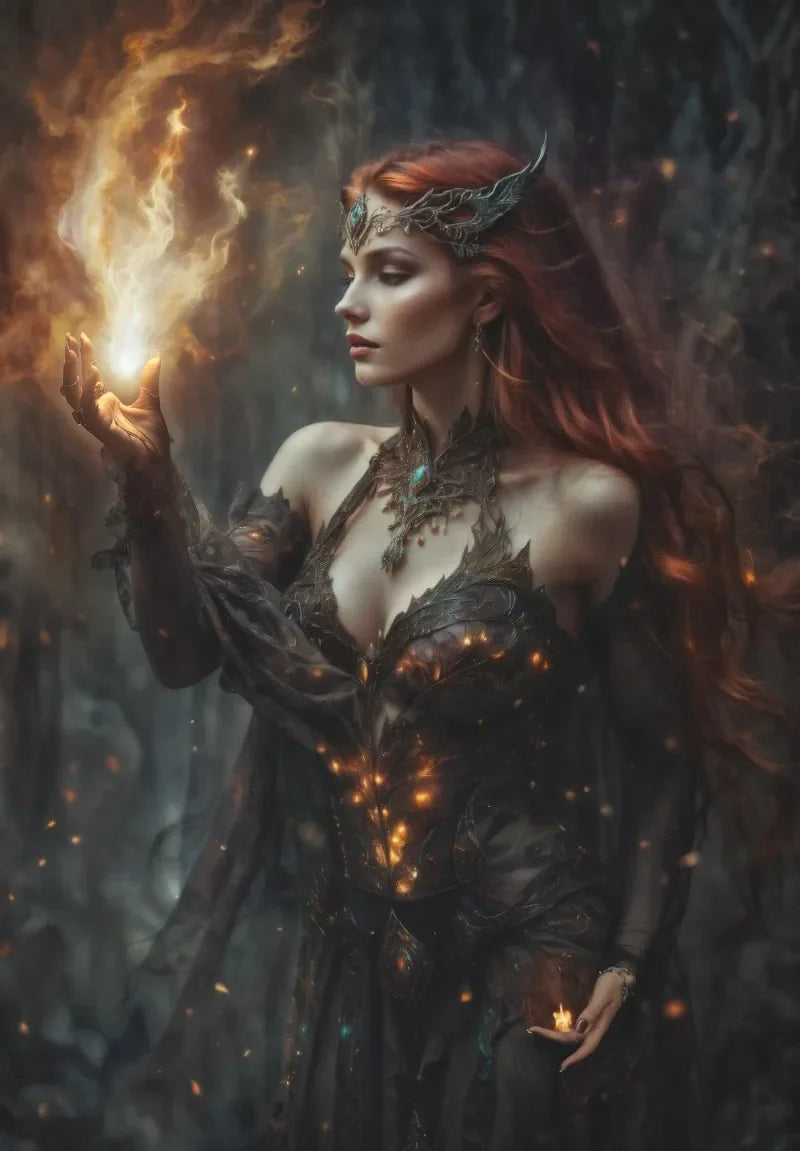 MINISO Oil Painting By Numbers Lady Knight Dark Demon Drawing Canvas DIY Pictures By Numbers Home Decor 