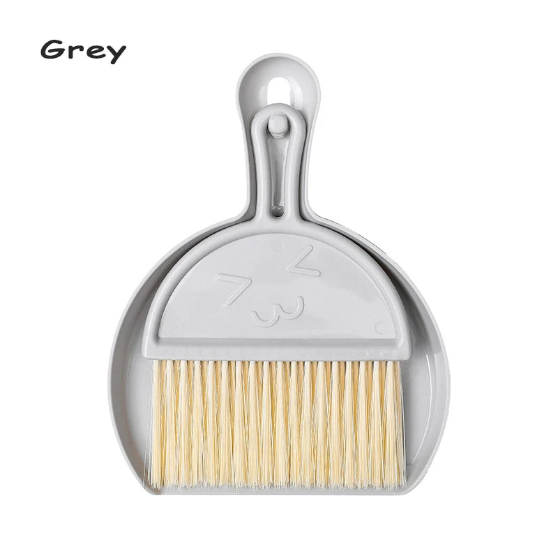 Household Desktop Mini Broom Keyboard Gap Cleaning Brush Small Broom Set with Dustpan Computer Debris Brush Home Cleaning Tools