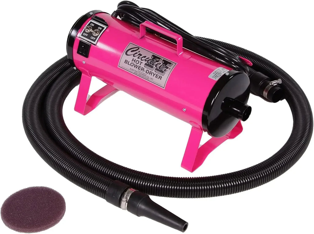 ECC Circuiteer II Portable Livestock Blower Dryer - 2-Speed Air for Cattle & Pet Grooming, Pink