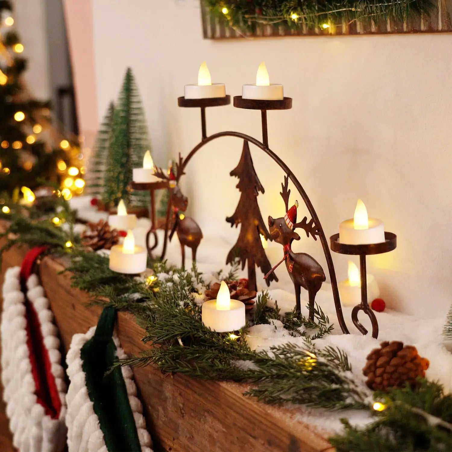 Flameless LED Candle Creative wishing Led Tea Light Warm White Flameless Candle Halloween Christmas Decor Candle Light