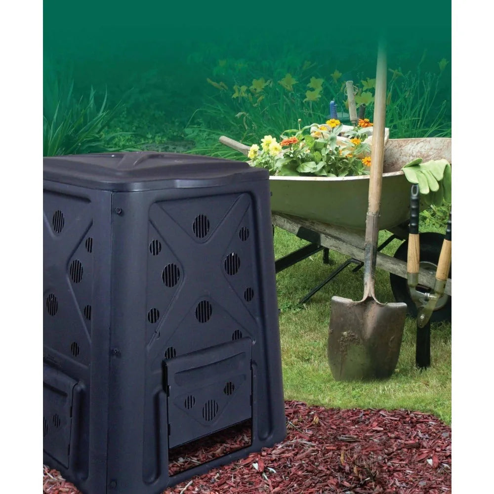 Hot Sale. Compost Bin and Compost Turning Tool Combo Set Convenient snap on lid Heavy duty construction Fast  delivery