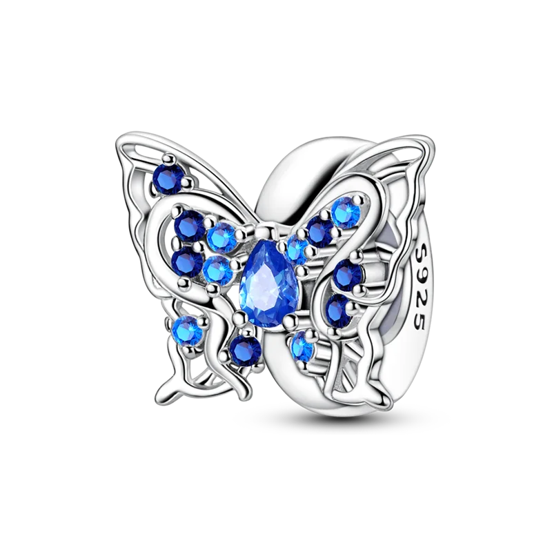 Original Charms Bead 925 Sterling Silver Inlaid Zirconium Bowknot Love Heart Balloon Pendants Fit Bracelet DIY Jewelry Marking