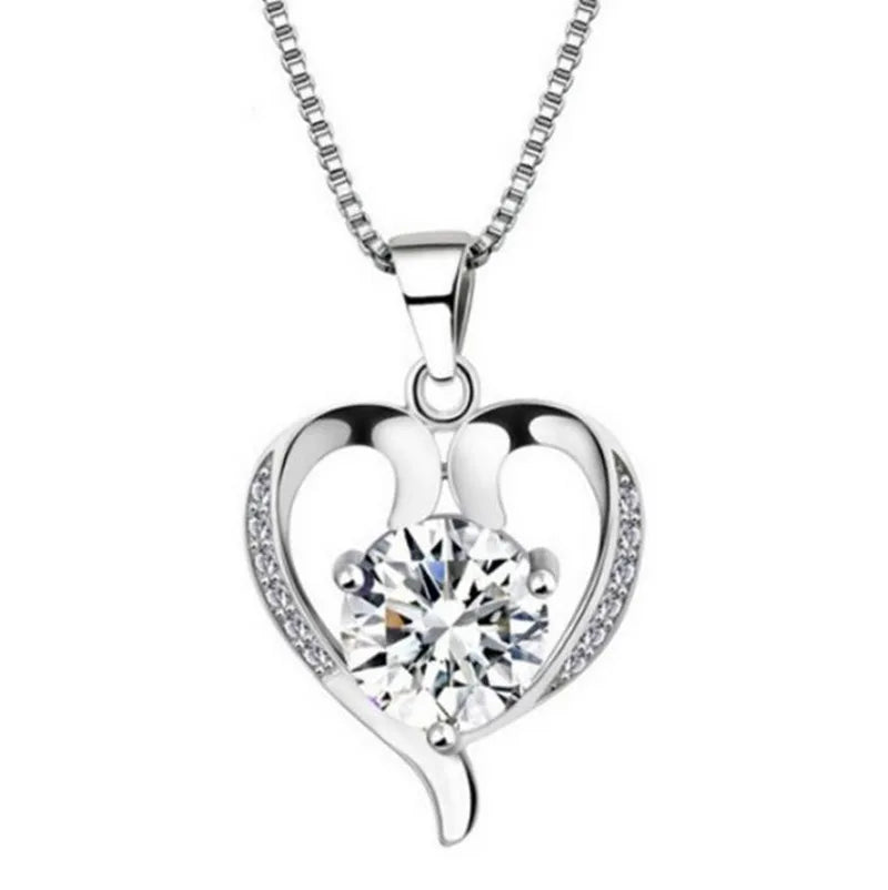 925 Sterling Silver Necklace Pendant Zircon High Quality Chain For Women Luxury Fashion Wedding Engagement Jewelry Party Gifts