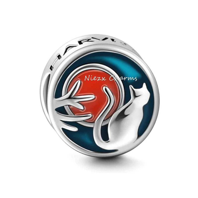 Animals Series Charms 925 Silver fortune Cat Pets Fit 925 Original Bracelet Necklace DIY Pendants Fashion Jewelry For Woman