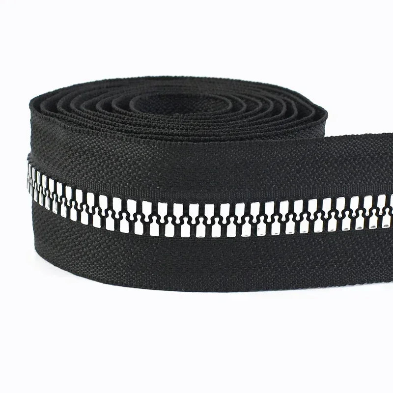 1/2/3/5Meters Meetee 3# 5# 8# 10# 15# Resin Zipper To The Meter for Sewing Down Jacket Outdoor Tent Continuous Zippers Material