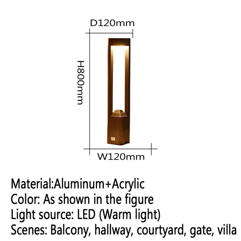 GISELLE Contemporary Outdoor Lawn Lamp LED Electric Waterproof Villa Garden Courtyard District Residential Quarters Lawn Lamp ﻿