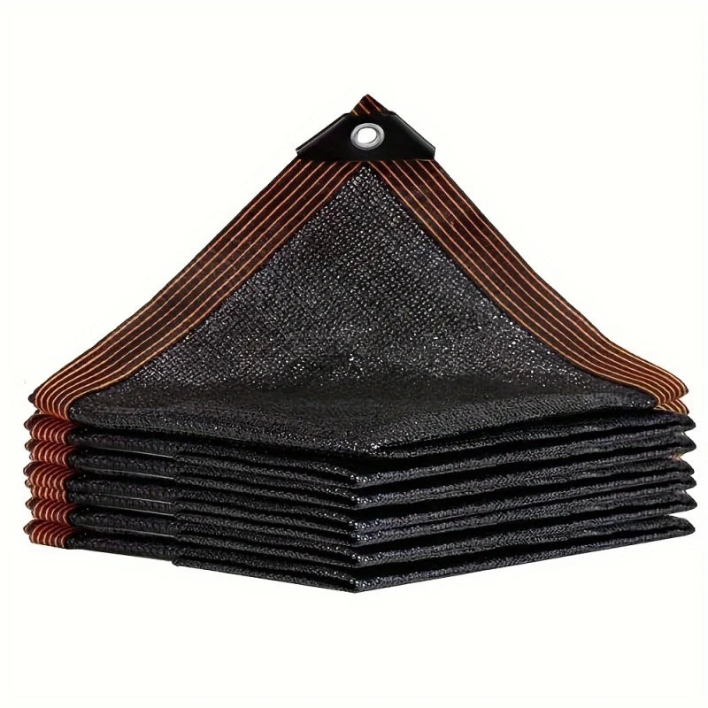 Professional - Grade Sunshade Net Cloth Set - 85% Efficient Sun - Shading Rate, with Matching Hanging Ropes! The Black Encrypted