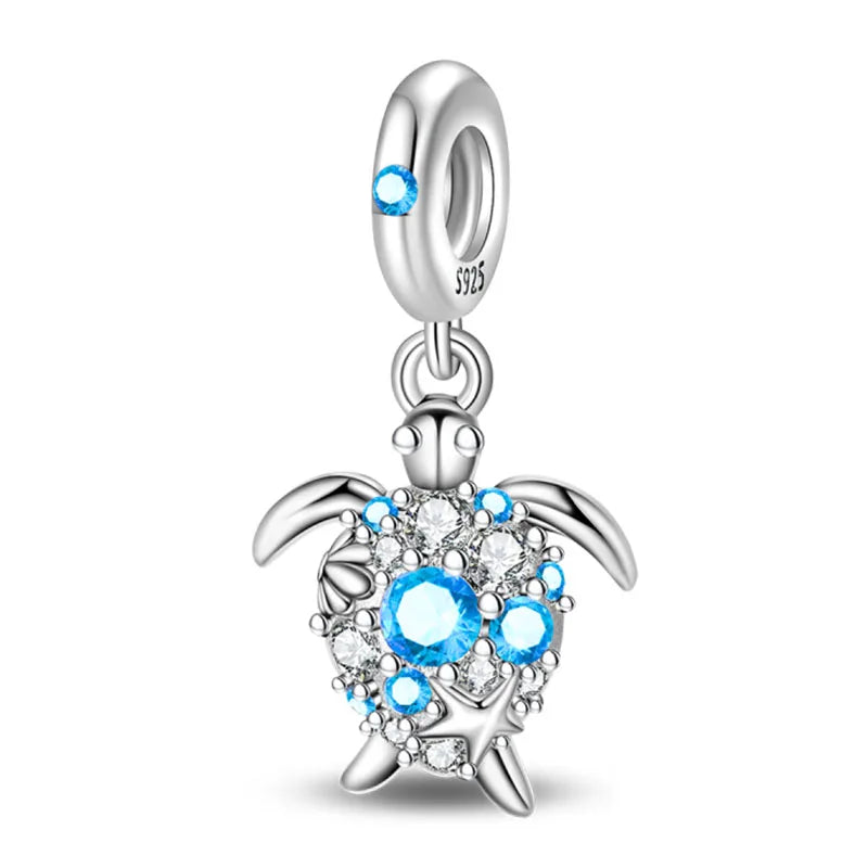 Ocean Trendy 925 Silver Dolphin Crab Boat Beach Charms Beads Fit 3mm Original Bracelets DIY Thoughtful Fine Jewelry Making Gifts