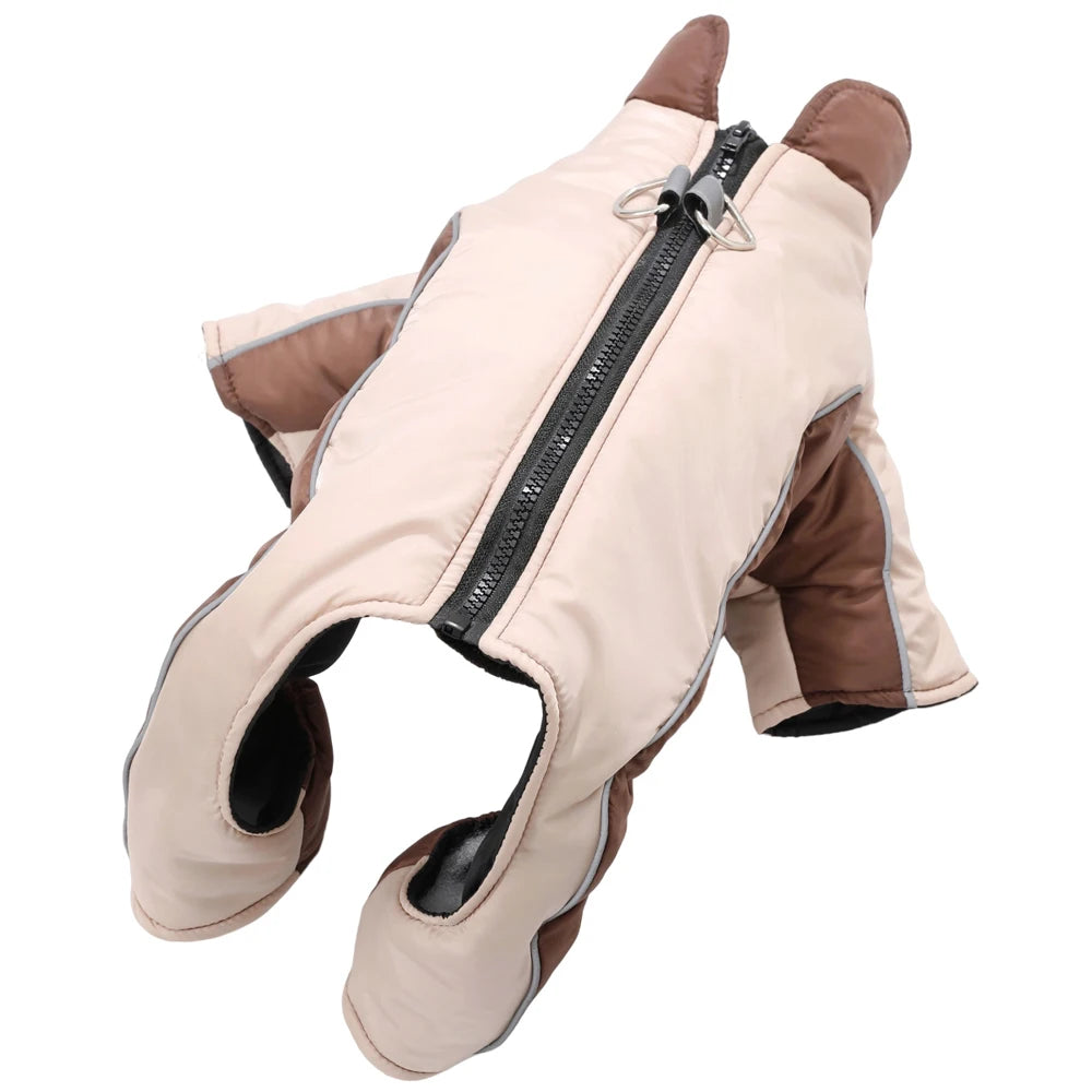 Warm Pet Clothes With D-ring Reflective Dog Jumpsuit For Small Medium Dogs Camouflage Puppy Coat For Winter Chihuahua Pug Jacket