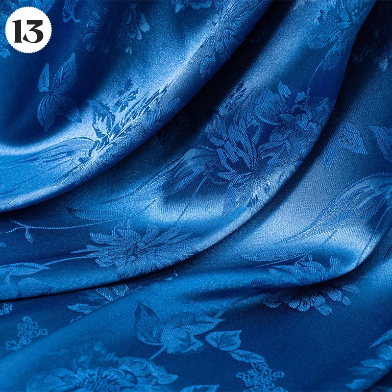 Floral Pattern Jacquard Damask Fabric Faux Silk Satin Brocade Fabric For DIY Sewing Cheongsam Hanfu Wedding Dress Garment Decor
