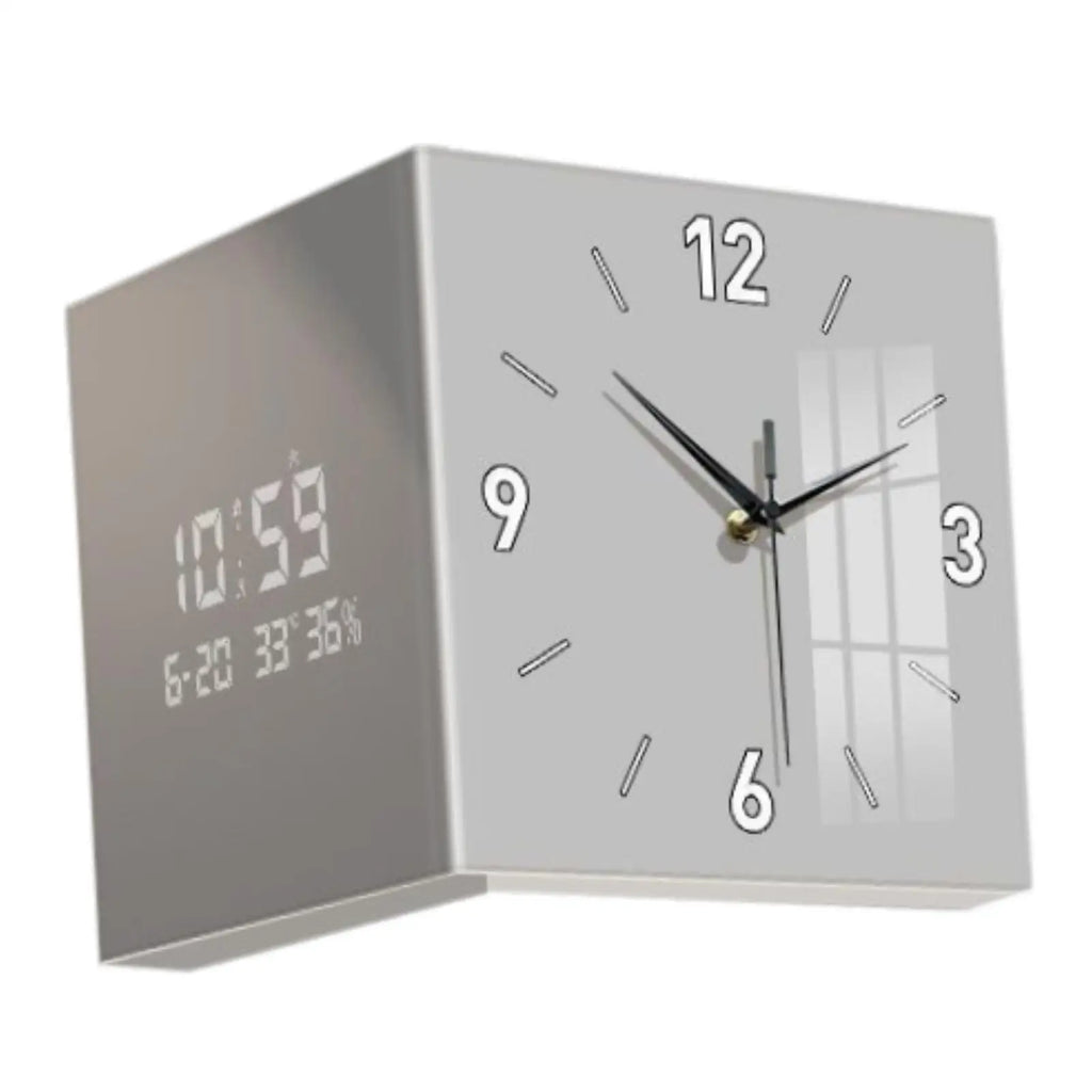 Double-sided Living Room Corner Wall Clocks  Nordic Modern Creative Luxury Electronic Wall Clock Valentines Day Gift Home Decor