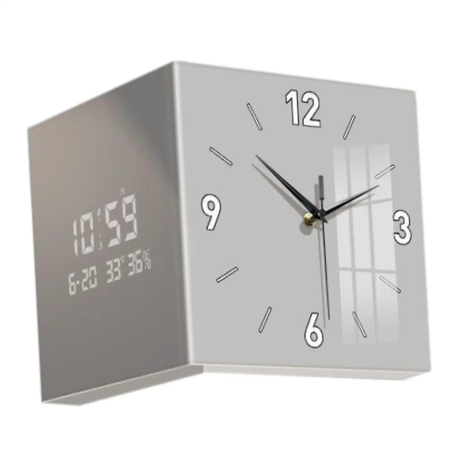 Double-sided Living Room Corner Wall Clocks  Nordic Modern Creative Luxury Electronic Wall Clock Valentines Day Gift Home Decor
