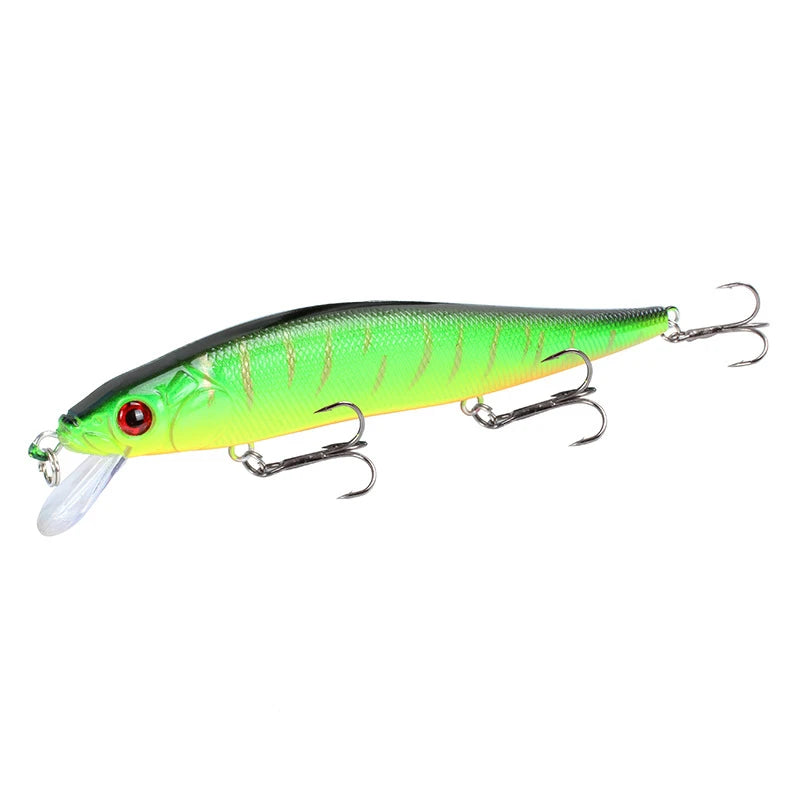 1Pcs Fishing Lure 115mm/14g Minnow Crankbait Wobblers 3D Eyes Perch Artificial Bait Pike Carp Bait Swim Bait Fishing Pesca