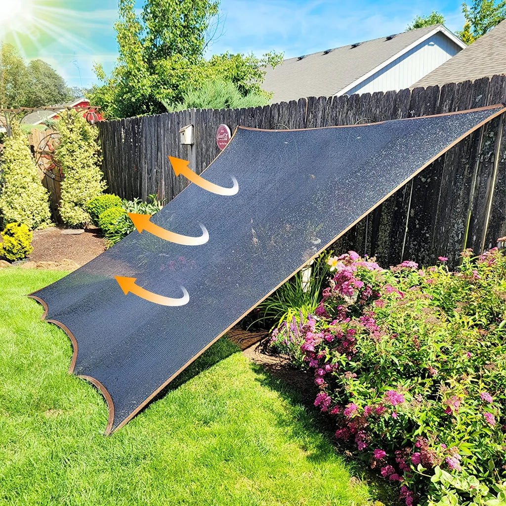 Professional - Grade Sunshade Net Cloth Set - 85% Efficient Sun - Shading Rate, with Matching Hanging Ropes! The Black Encrypted