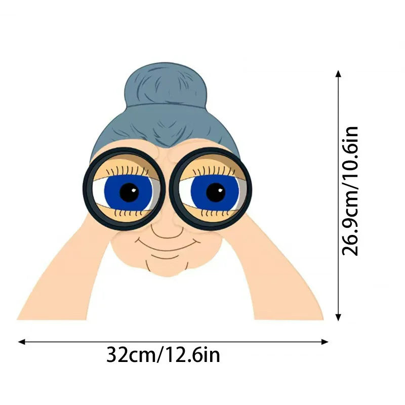 Garden Fence Decoration for Meddlesome Elderly People and Ladies in the Garden Courtyard Garden Decoration Outdoor Fence Poster