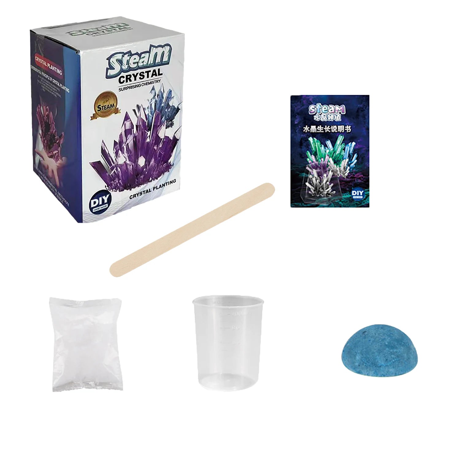 Crystal planting DIY scientific experiment set, fun parent-child communication, chemical experiment, crystallization principle