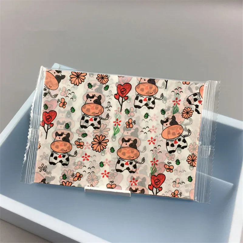 100Pcs DIY Handmade Nougat Candy Packaging Oil Paper Milk  Taffy Wrapper New Year Xmas Party Decor