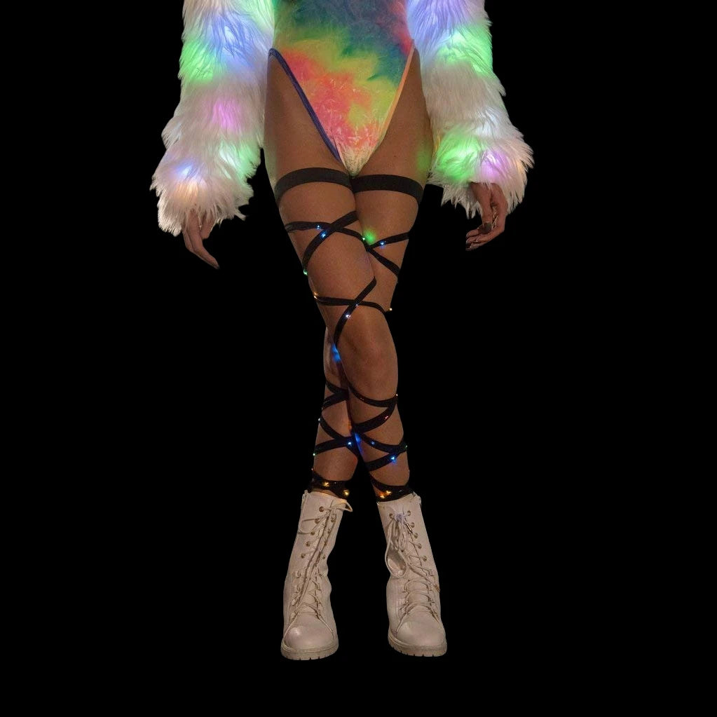 New Women's LED Rave Leg Wraps clothing accessories Personality Fashion Suitable For Multiple Scenarios LED lights Up Leg Wraps