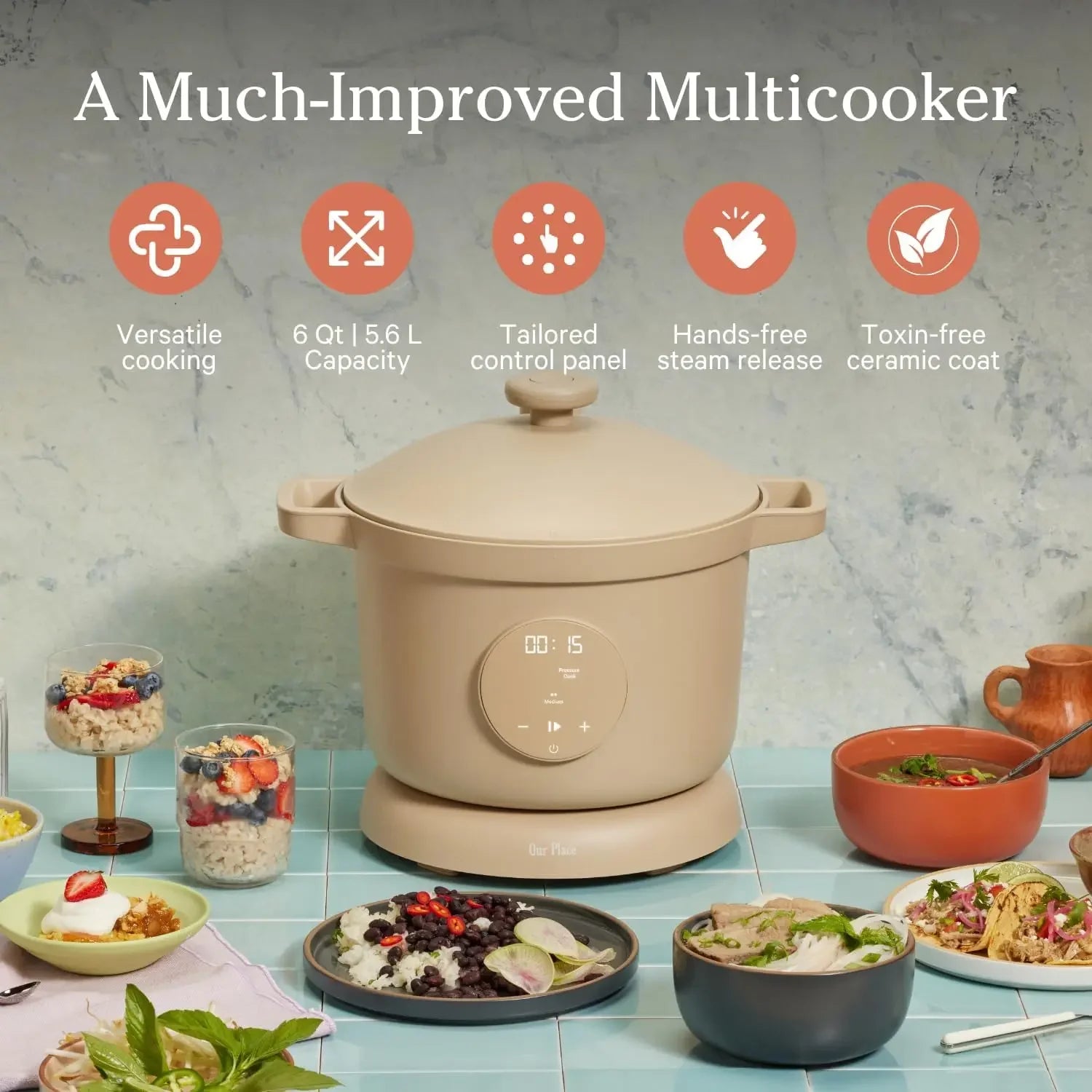Dream Cooker | 6-quart Multicooker | 4 Versatile Modes | Pressure Cook, Slow Cook,
