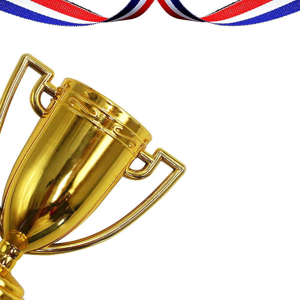 6/12Pcs Plastic Gold Trophy Prizes Kids Birthday Party Favors Kindergarten Celebration Party Rewards Pinata Easter Party Fillers