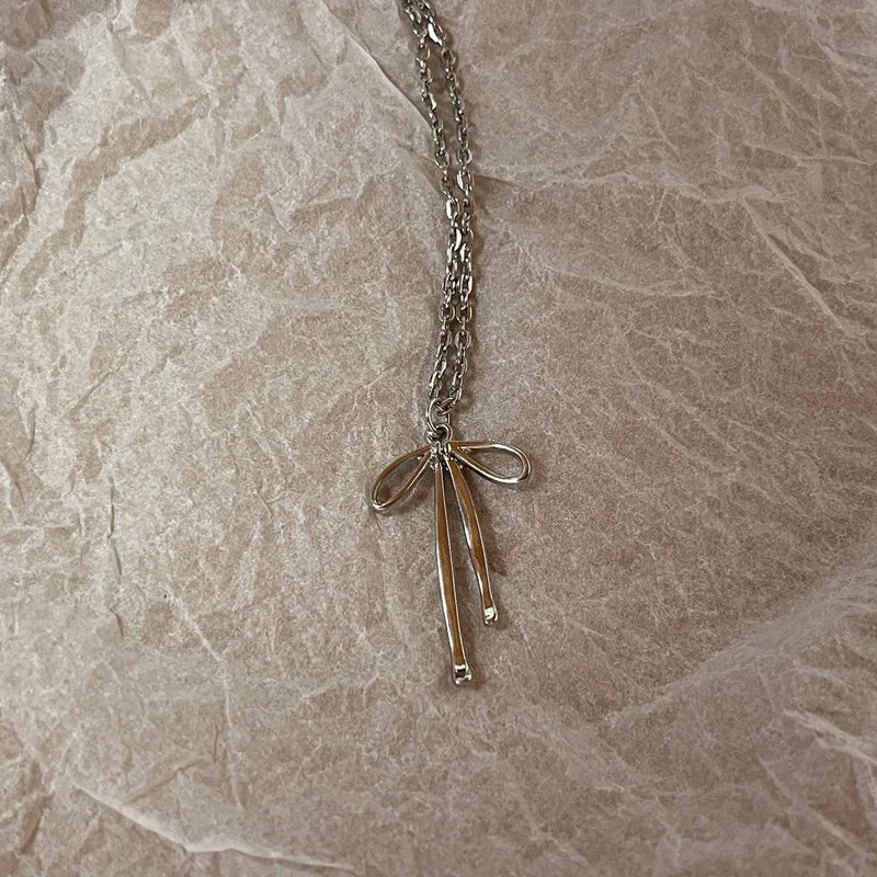 Simple Red Glass Cross Cherry Strawberry Heart Pendant Necklace for Women Stainless Steel Jewelry Accessories