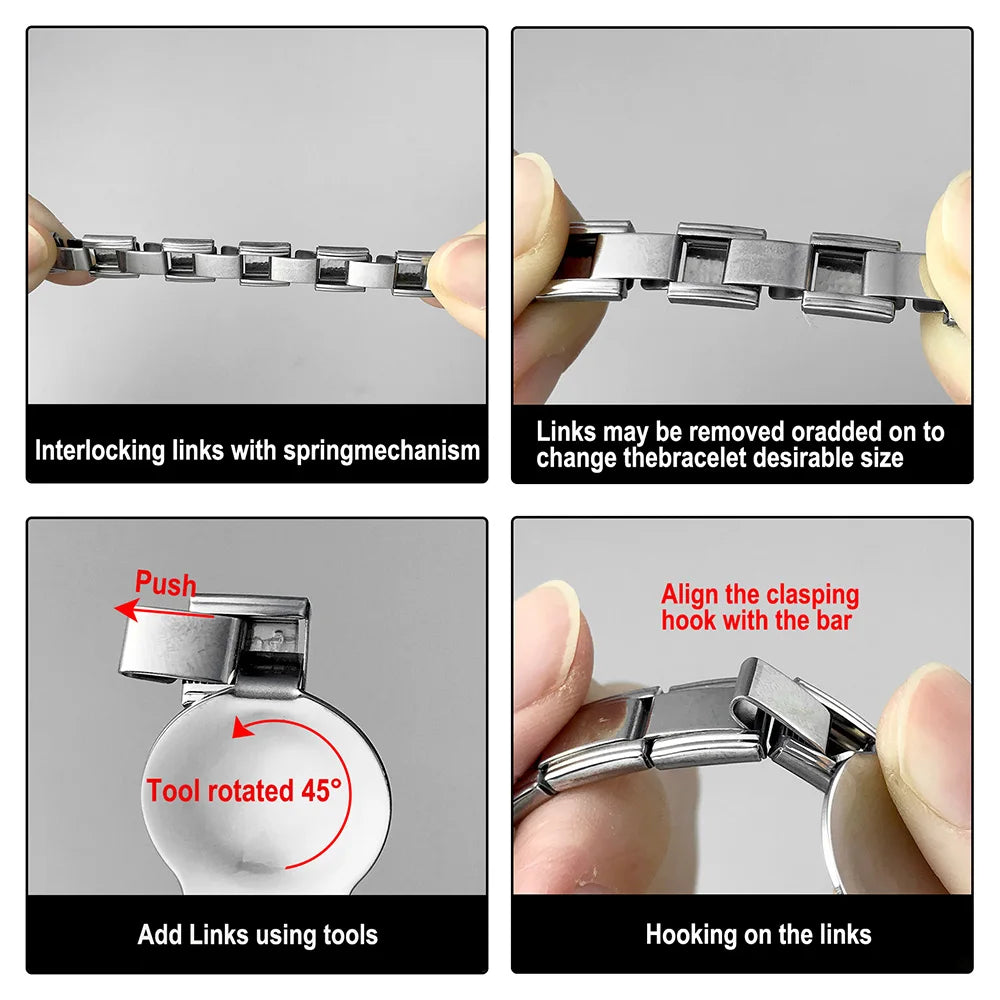 Fashion Romantic Heart I Love Dad Mum You Dogs Links Charm Fit 9mm Bracelet Stainless Steel Valentine's Day Jewelry DIY Making