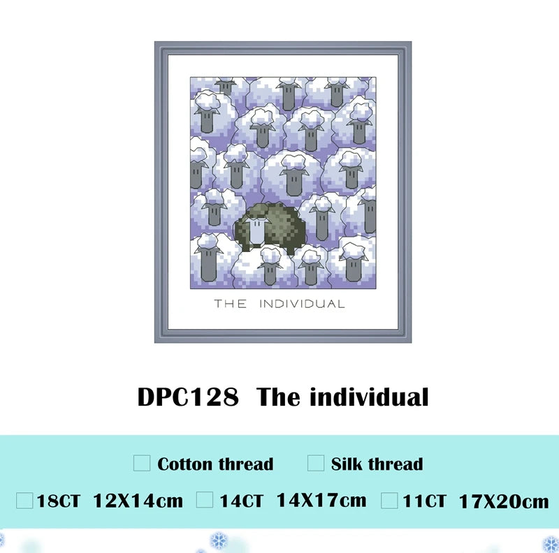The imposter insomniac cross stitch package cartoon 18ct 14ct cloth cotton thread embroidery DIY handmade needlework