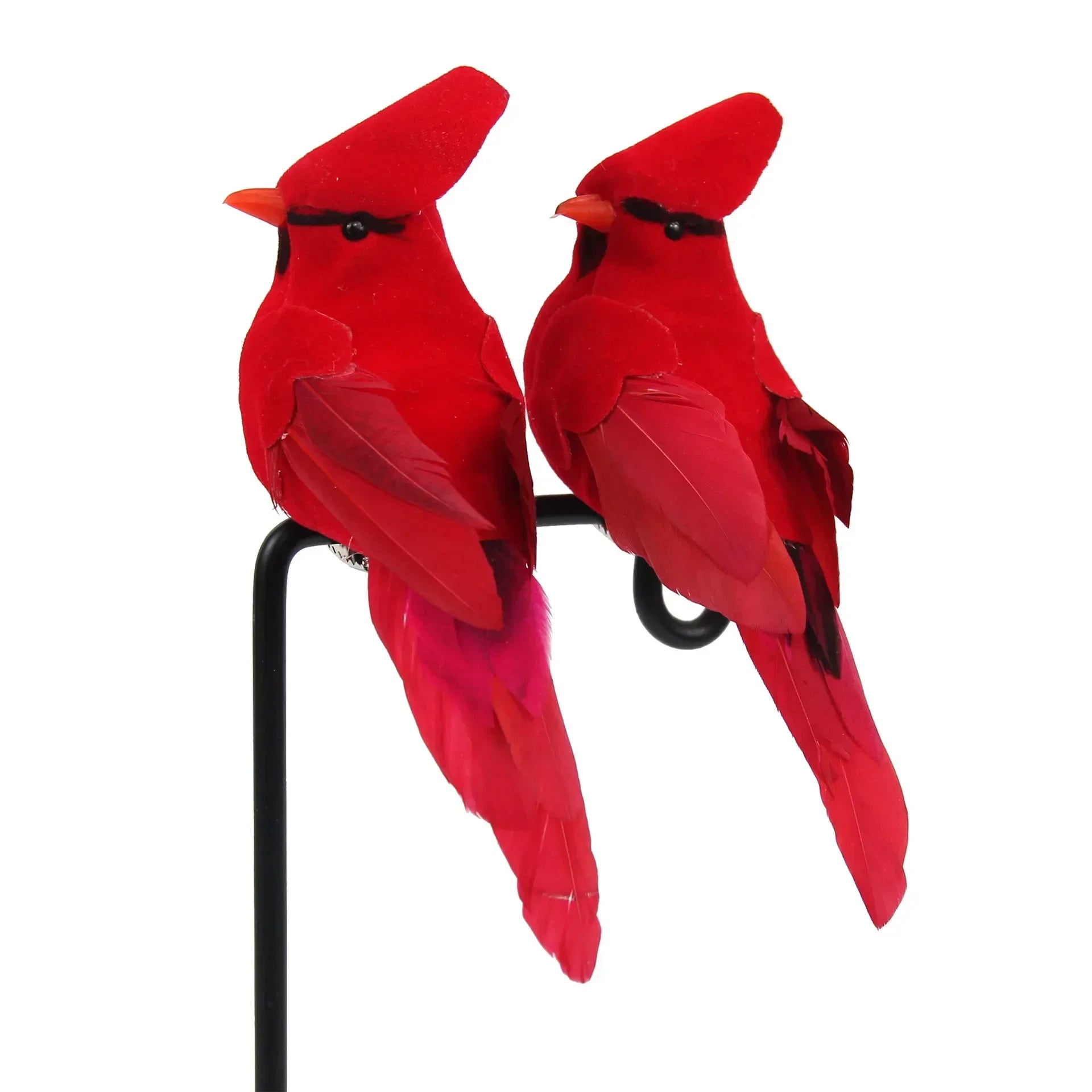 2pcs Creative Handmade Simulation Parrot Animal Bird Garden Props Decoration Miniature Feather Lawn Doll Ornaments Home Decor