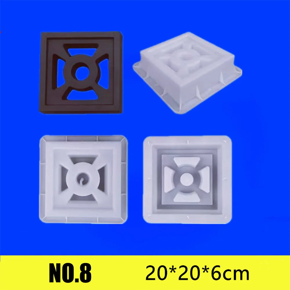 Home Garden Floor Road Cement Hollow Brick Path Mold  Reusable DIY Plastic Decorative Openwork Garden Background Wall Mold