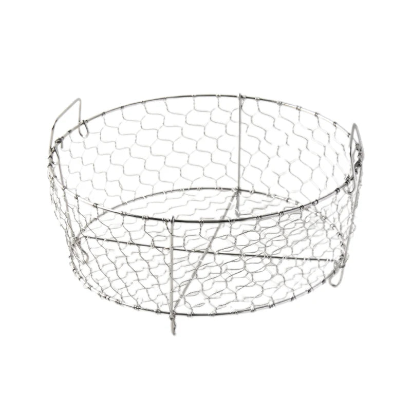 304 Stainl Steel Kitchen Drain Basket Woven Storage Basket for Plates Fruits Utensils Di Drainer Utili Basket