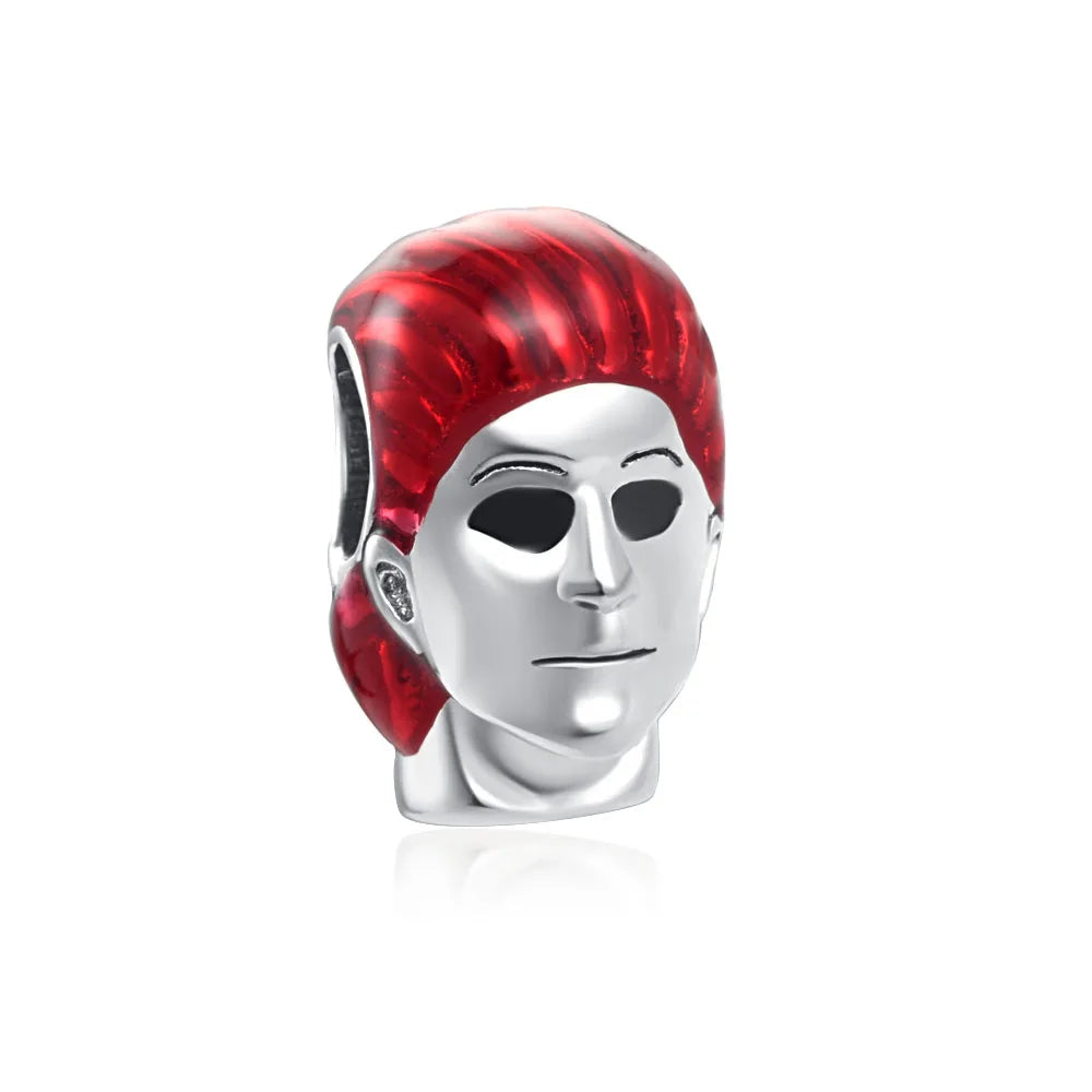 Miniso Scared Skeleton Ghost Series 925 Sterling Silver Charm Halloween hat Bead Fit Women Original Bracelet Jewelry For Gift