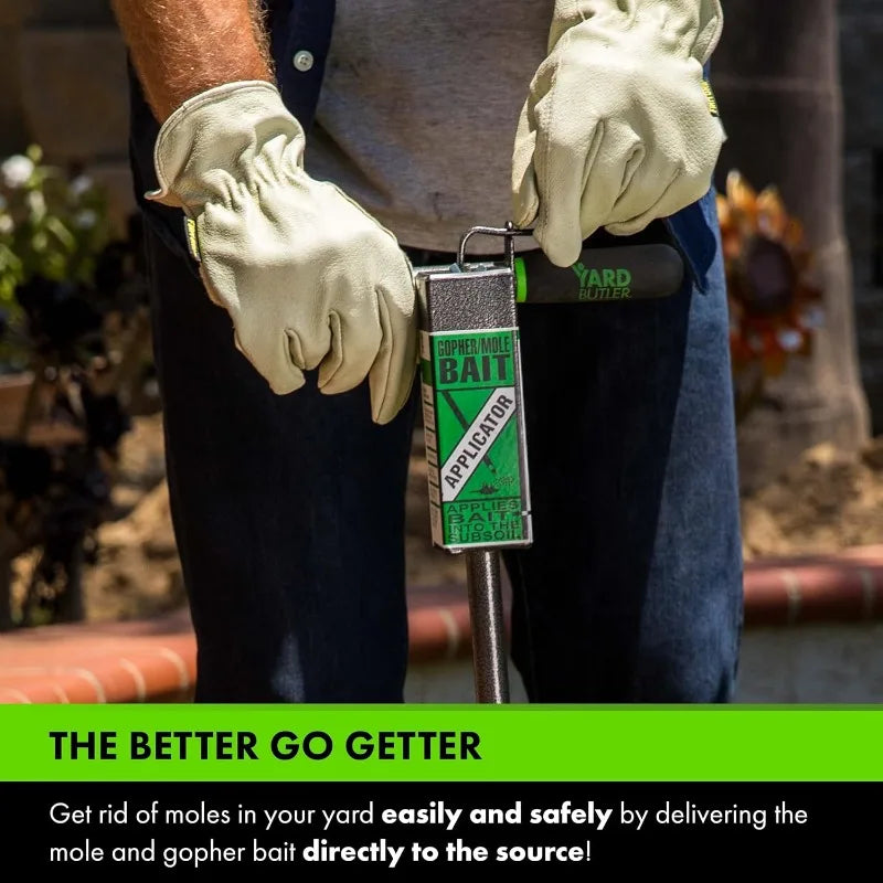 Butler Gopher/Mole Bait Applicator - Gardening Tool for Safe & Easy Pest Control - No Digging Needed - Durable & Sturdy Bai