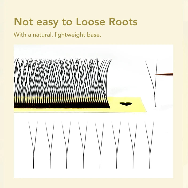 DIYDAY Single Tip 2D Y Eyelash Extension More Denser Softer False Mink Lashes Premade Fans Y Shaped Eye Lashes for Makeup Tools