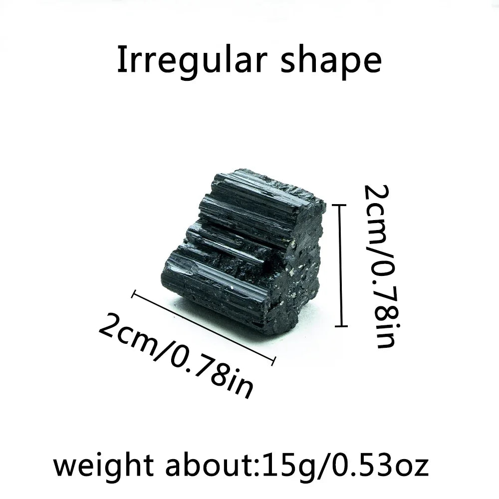 180g Natural Black Tourmaline Gravel Raw Ore Fine Crystalline Mineral Specimen Healing Collection Eliminate Magnetism