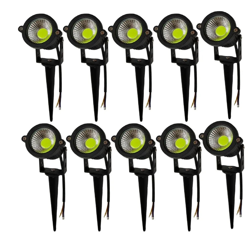 6-16PCS Outdoor LED Garden Lawn Light 5W Landscape Lamp Spike Waterproof DC12V Path Bulb Warm White Green Spot Lights 220V 110V