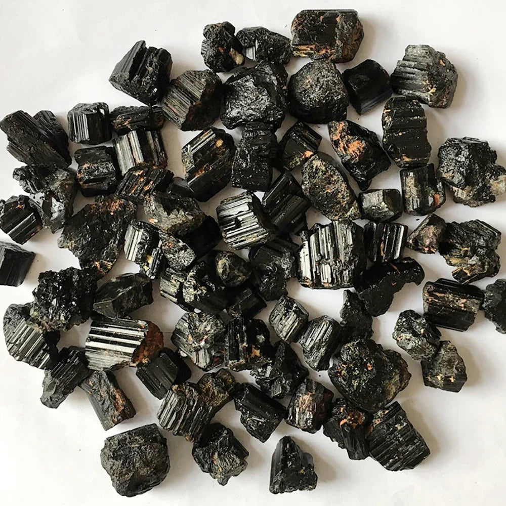 180g Natural Black Tourmaline Gravel Raw Ore Fine Crystal Mineral Specimen Healing Collection Eliminates Magnetic Gifts