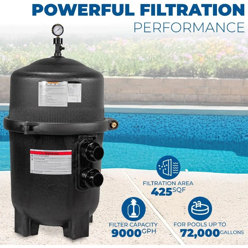 425 SQ/FT Pool Cartridge Filter In-Ground Above Ground Swimming Pool and Spa Filter System (4-Pieces Filter Set) 2