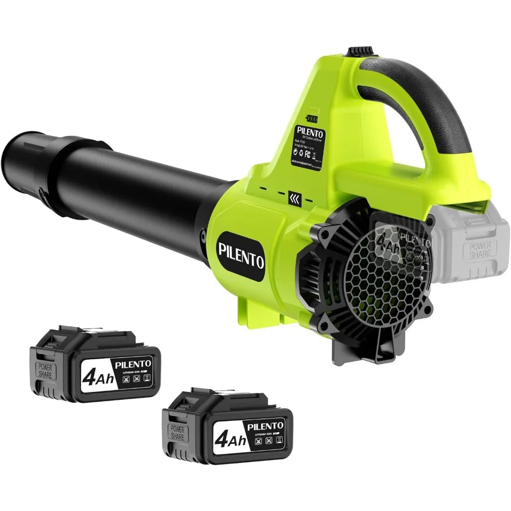Leaf Blower Cordless with 2 x 4.0Ah Battery Operated and Fast Charger, 650CFM 280MPH Electric Leaf Blower, 3 Speed Mode